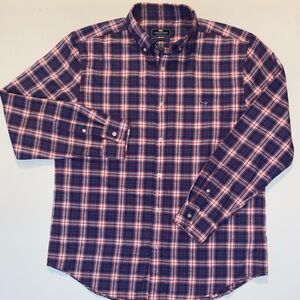 Vineyard Vines Tucker Shirt Men's Long Sleeve - Red/White/Blue Plaid - Size L